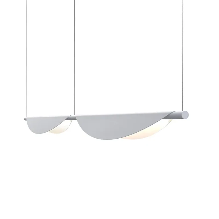 Dove Gray LED Pendant from the Tela Collection