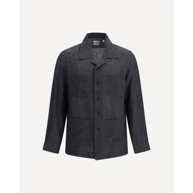 BRUNELLO CUCINELLI Easy Fit linen Shirt Male L