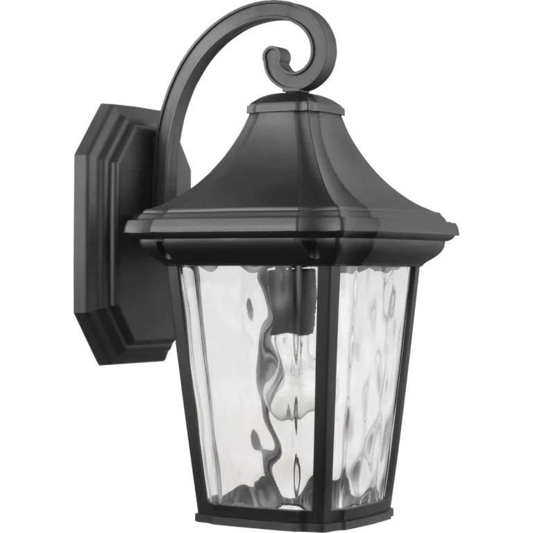 Black One Light Wall Lantern from the Marquette Collection