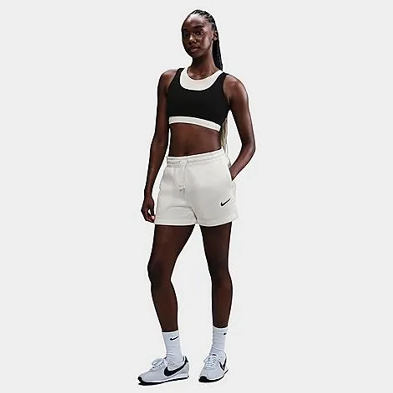 Nike Women's Sportswear Phoenix Fleece Mid-Rise 4" Shorts in Playful Pink/Sail Size: 2XL
