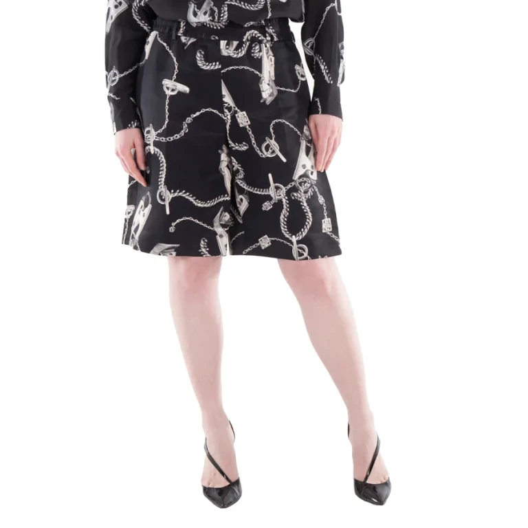 Burberry Knight Hardware Chain Link Printed Shorts