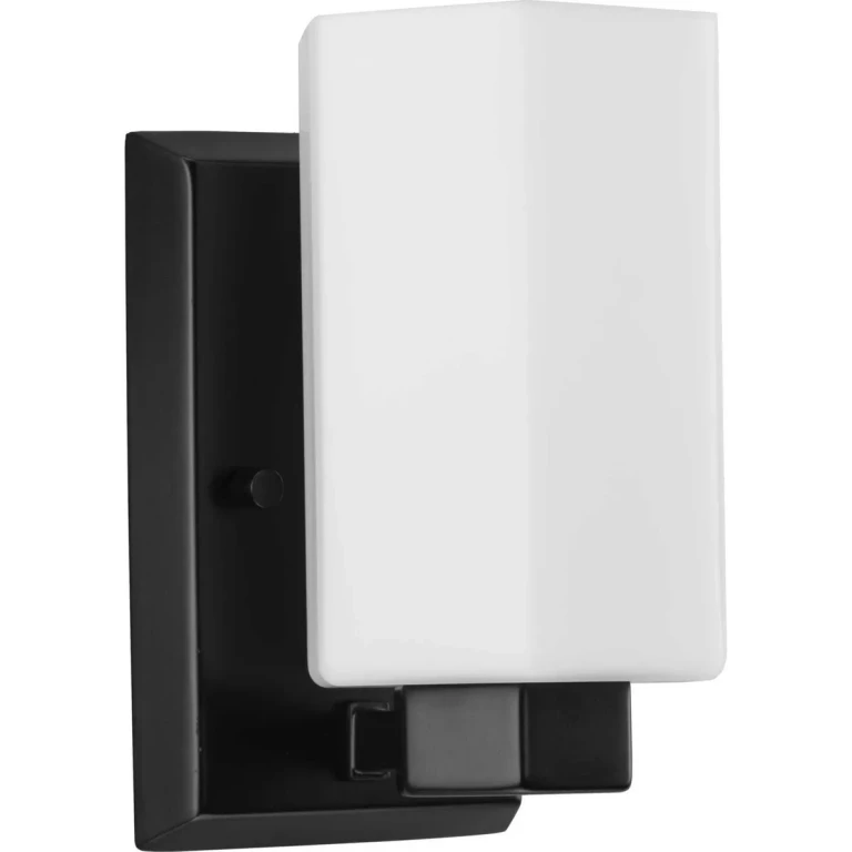Matte Black One Light Bath & Vanity Light from the Estrada Collection
