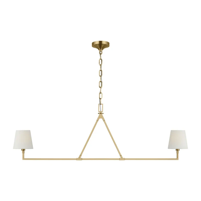 Burnished Brass Linear Chandelier from the Perth Collection