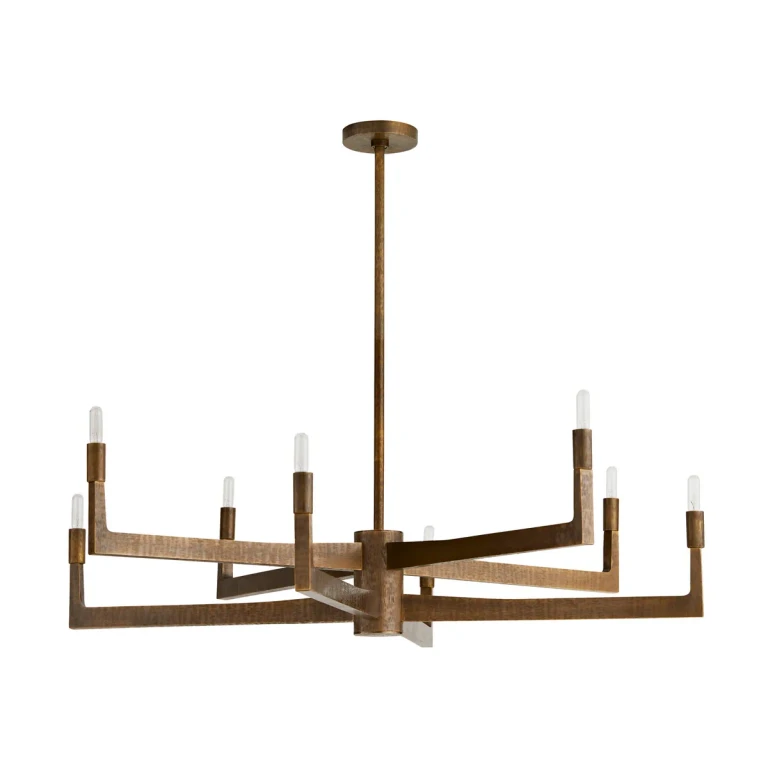 Griff 8-Light Chandelier in Antique Brass