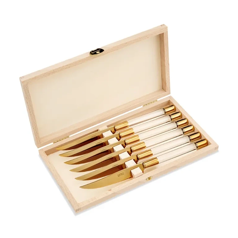Capdeco Zoe Gold Tone Steak Knives, Set of 6