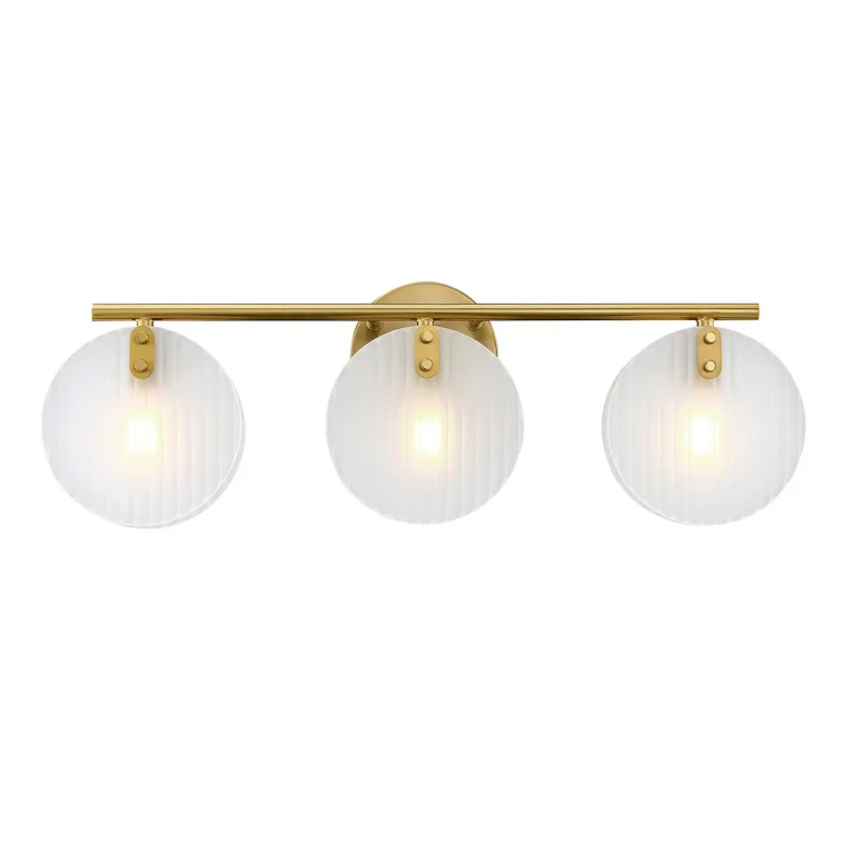 Sky Fall 3-Light Bathroom Vanity Light in Brushed Gold
