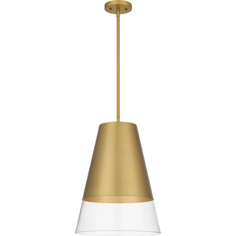 Brushed Gold One Light Pendant from the Peregrine Collection