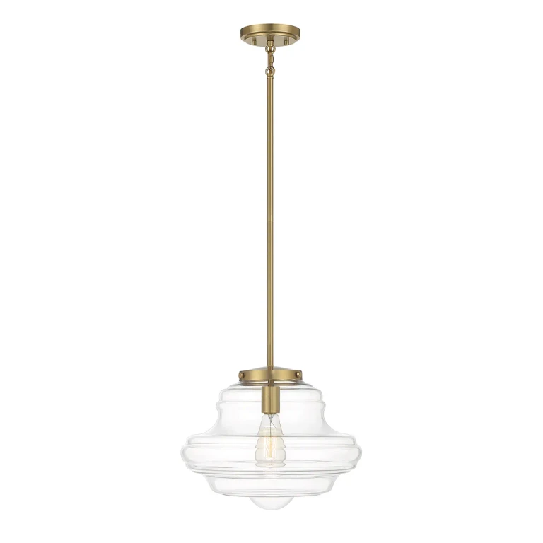 Trade Winds Jordan 1-Light Pendant in Natural Brass - TW7222NB