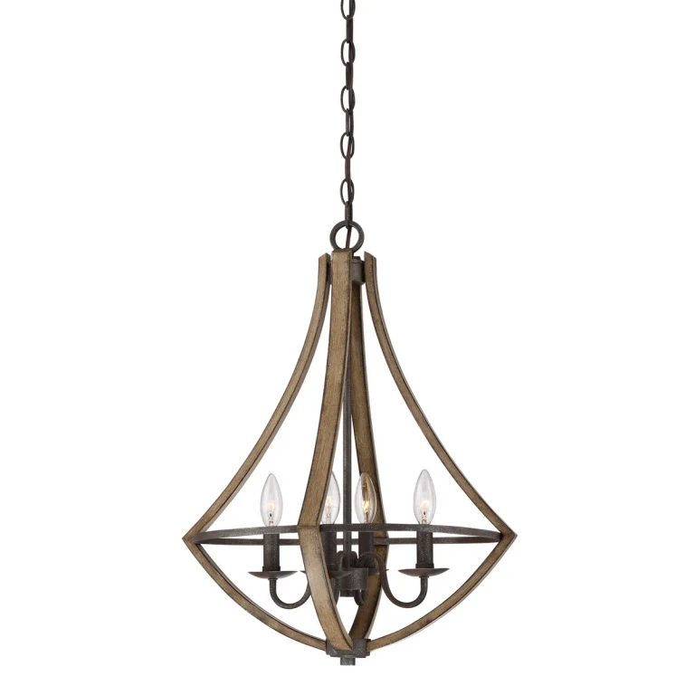 Shire 4-Light Pendant in Rustic Black