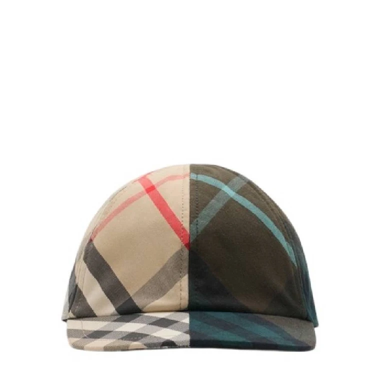 Burberry Multicolor Check Pattern Cotton Baseball Hat