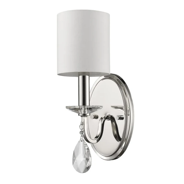 Polished Nickel One Light Wall Sconce from the Lily Collection