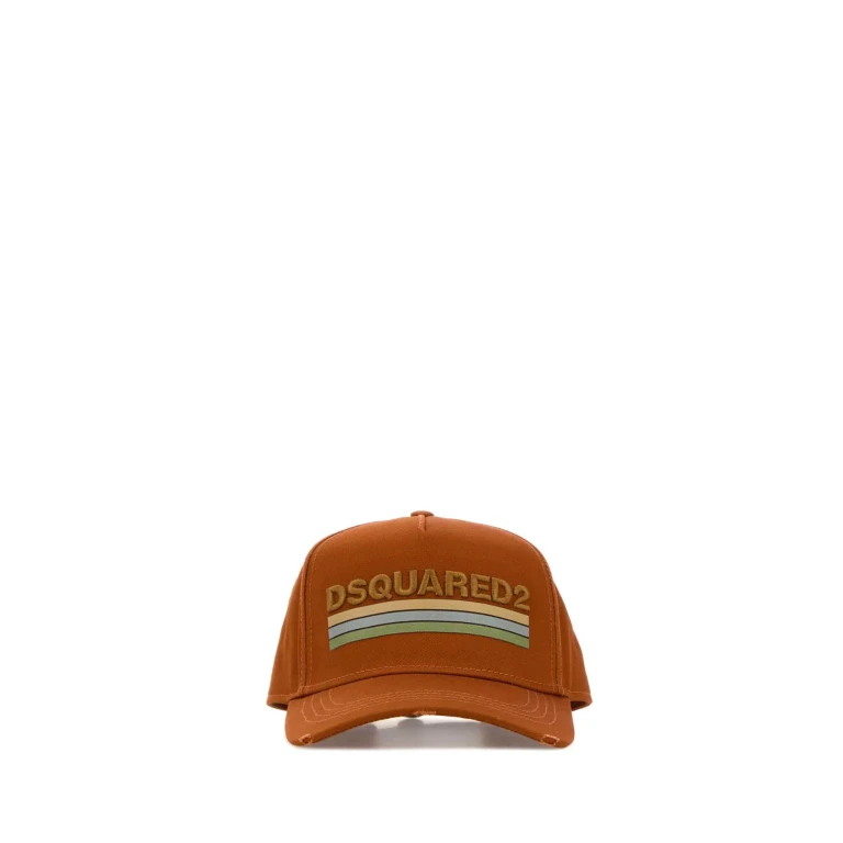Dsquared2 Orange Cotton Baseball Cap