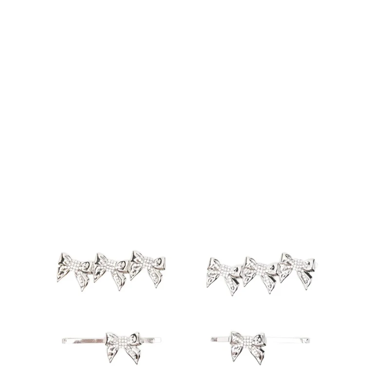 Alessandra Rich Set Of Four Bow Pins