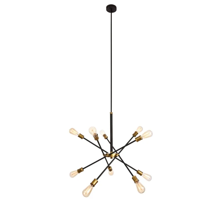 black Ten Light Chandelier from the Axel Collection