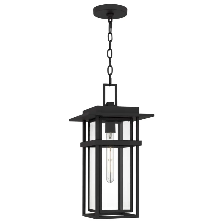 Earth Black Outdoor Hanging Lantern from the Morgan Collection