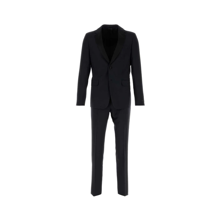 Prada Black Wool Blend Tuxedo Nero Wmwo Completi - Men