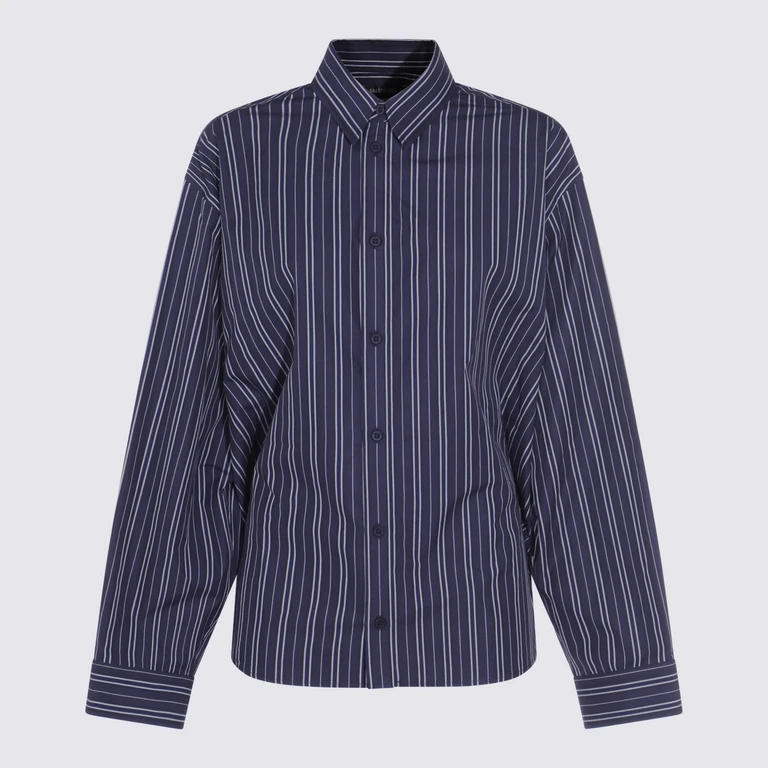 Balenciaga Shirts Blue _co - Women