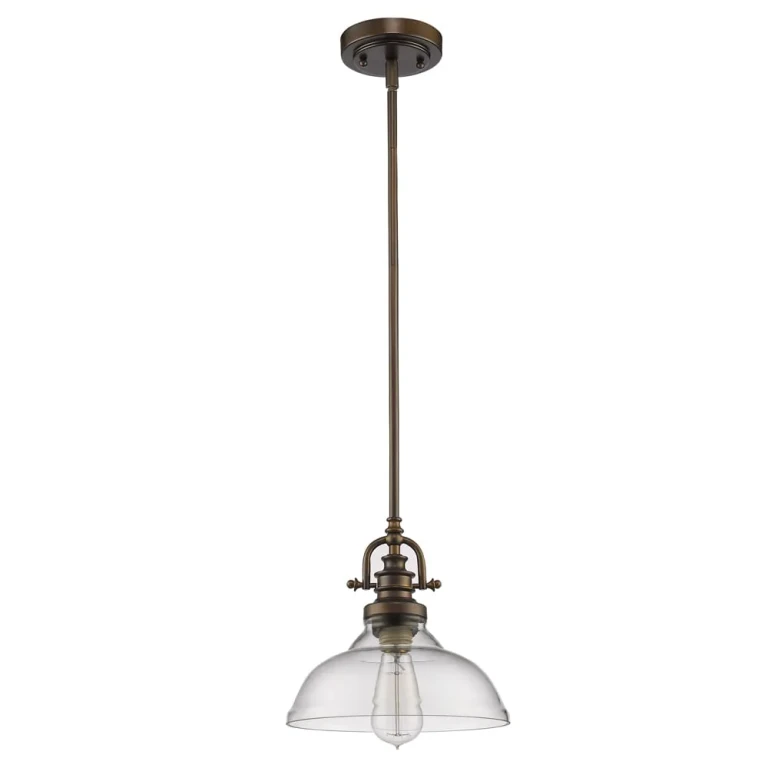 Oil Rubbed Bronze One Light Pendant from the Virginia Collection