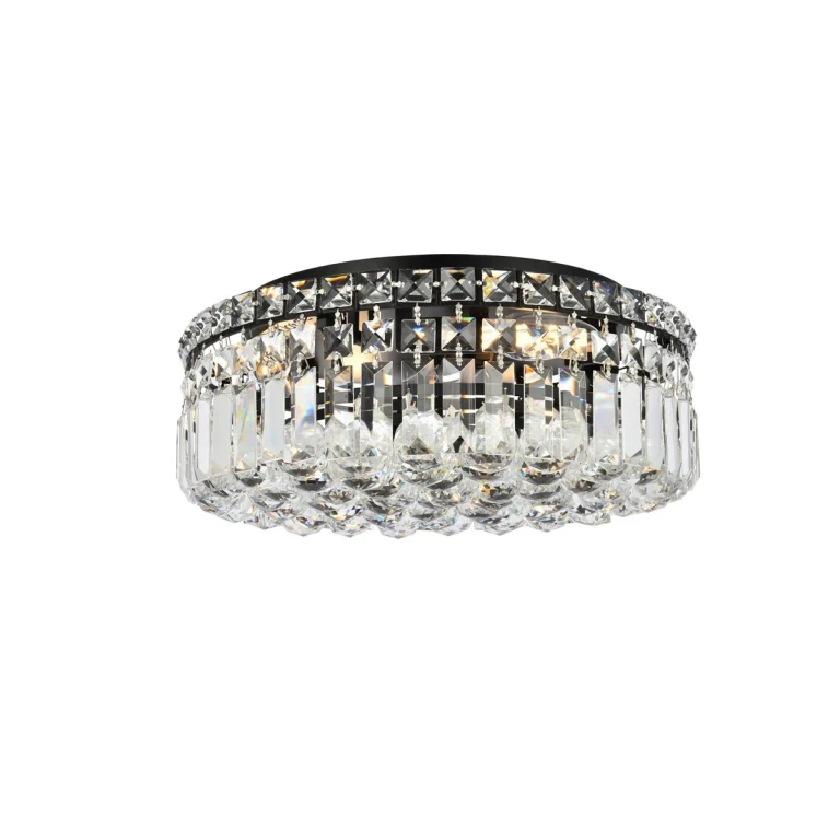 Black Five Light Flush Mount from the Maxime Collection