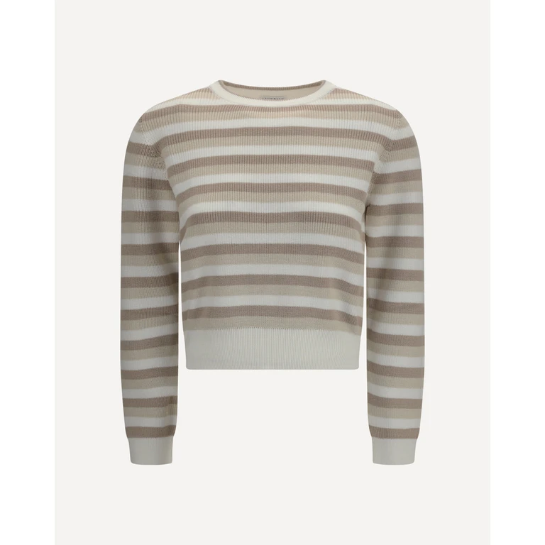 BRUNELLO CUCINELLI Ribbed striped cotton Sweater Female XS
