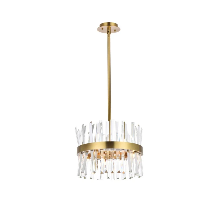 Satin Gold Eight Light Pendant from the Serephina Collection