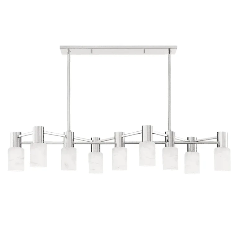 Centerport 9-Light Kitchen Island Light in Polished Nickel