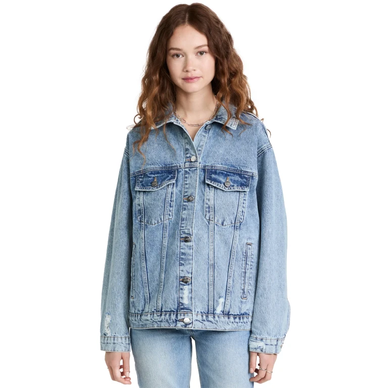 ANINE BING Rory Denim Jacket Vintage Blue XS