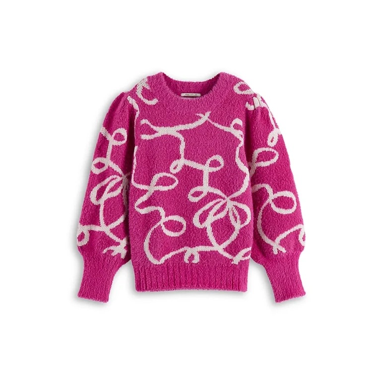 Scotch & Soda Girls' Turtleneck Intarsia Glitter Sweater - Little Kid, Big Kid