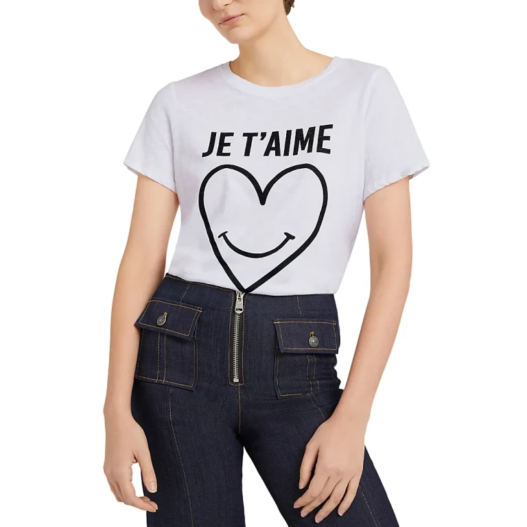 Cinq a Sept Smiling Heart Graphic Tee