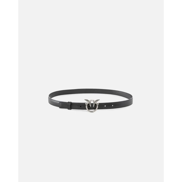 Pinko Fine ceinture Love Birds en cuir 2cm