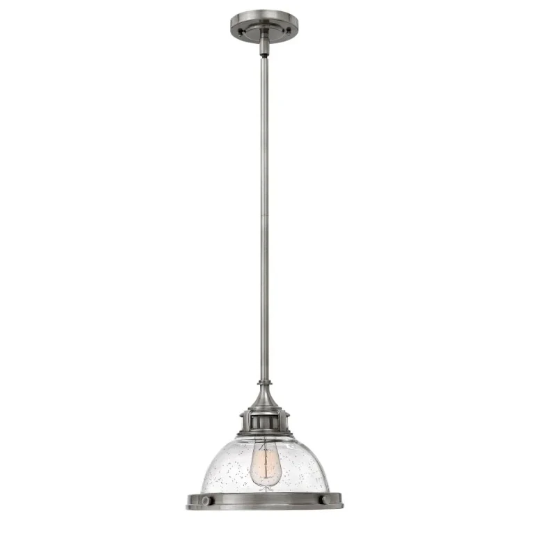 Amelia 1-Light Pendant In Polished Antique Nickel