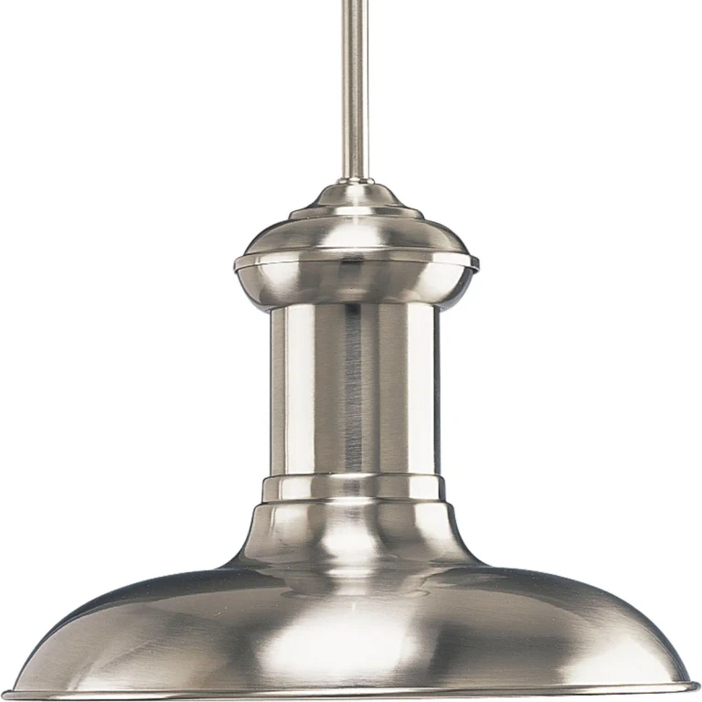 Brushed Nickel One Light Pendant from the Brookside Collection