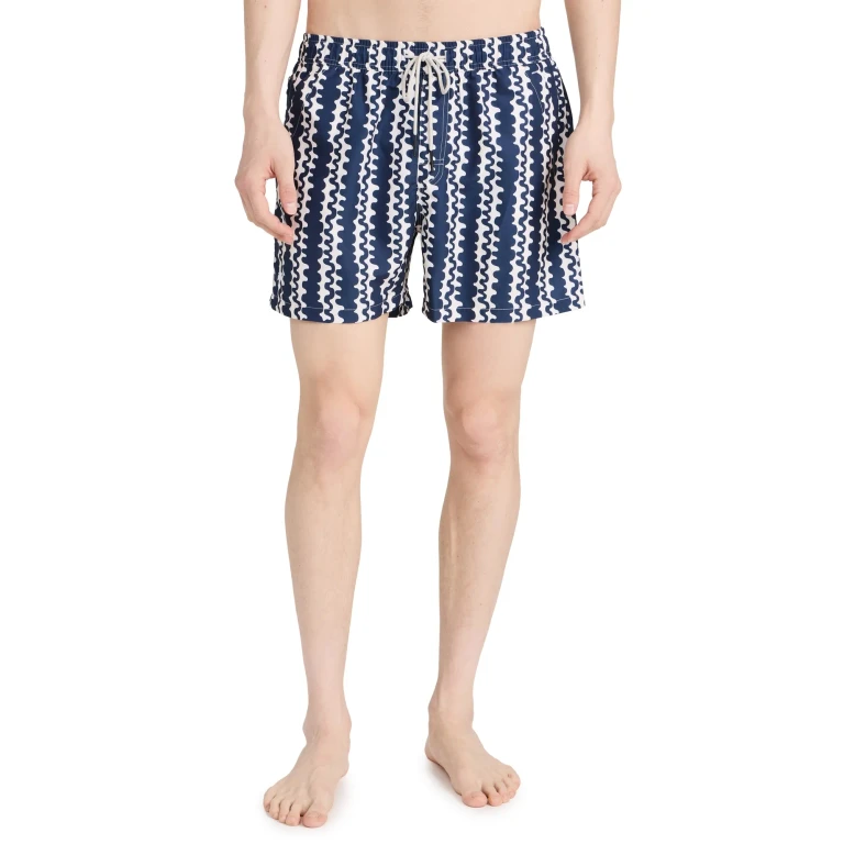 OAS Blue Scribble Swim Shorts 4.75 Blue XL