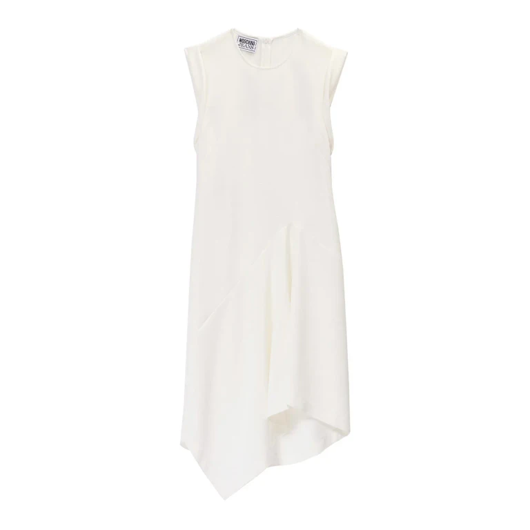 Moschino Jeans Robe Au Genou - Blanc