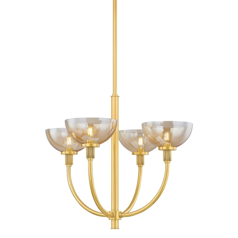Aged Brass Chandelier from the Eva Collection