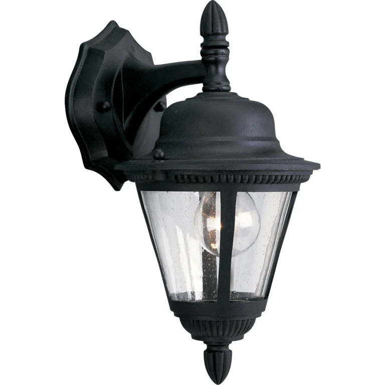 Textured Black One Light Wall Lantern from the Westport Collection