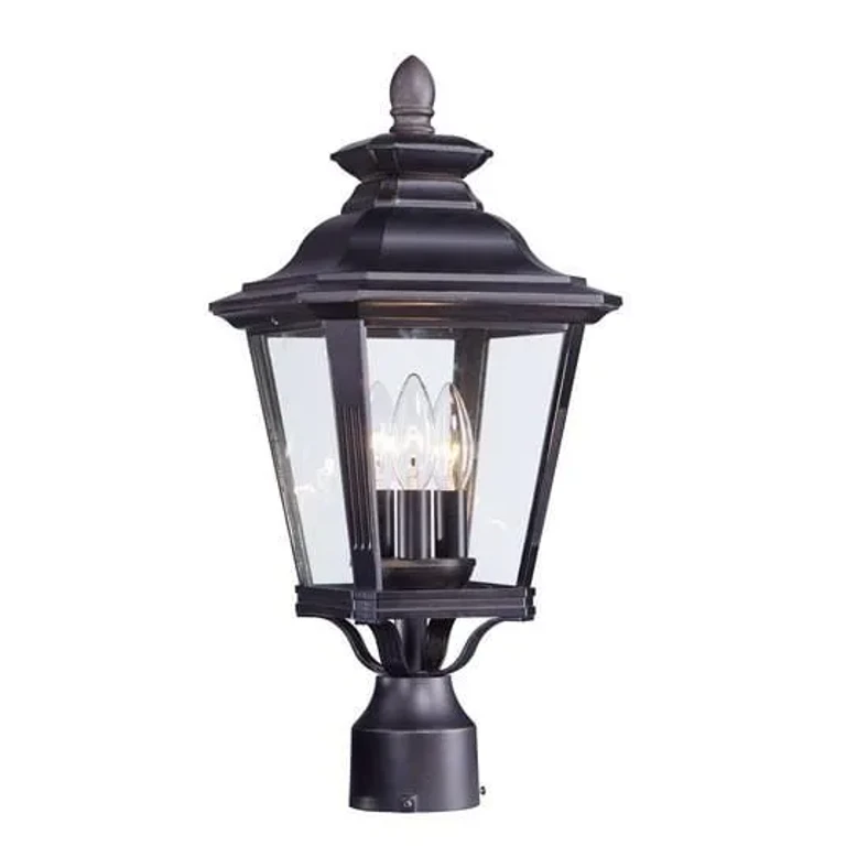 Knoxville 3-Light 3-Light Outdoor Pole/Post Mount in Bronze