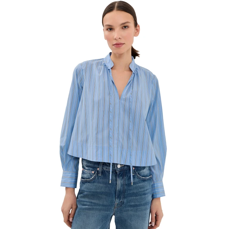 Veronica Beard Kaits Blouse Ice Blue Multi 2