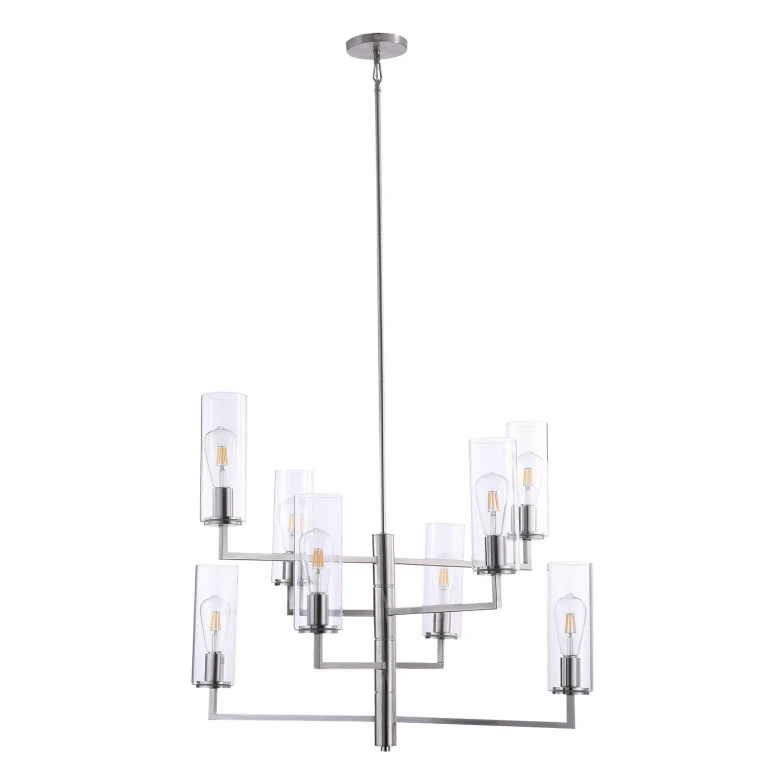 Brushed Nickel Chandelier from the Acacia Collection
