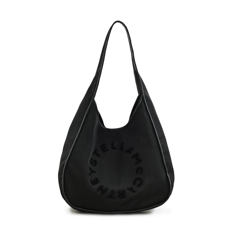 Stella McCartney Large Mesh Logo Hobo Bag Blush One Size