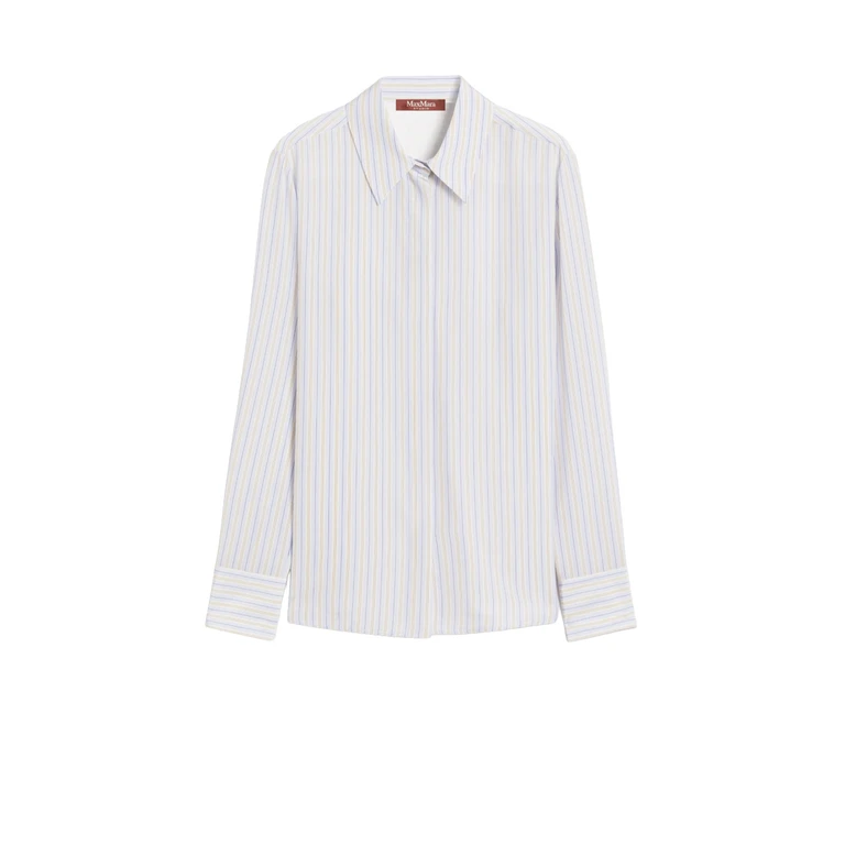 Max Mara Studio Shirts Clear Blue Seta - Women