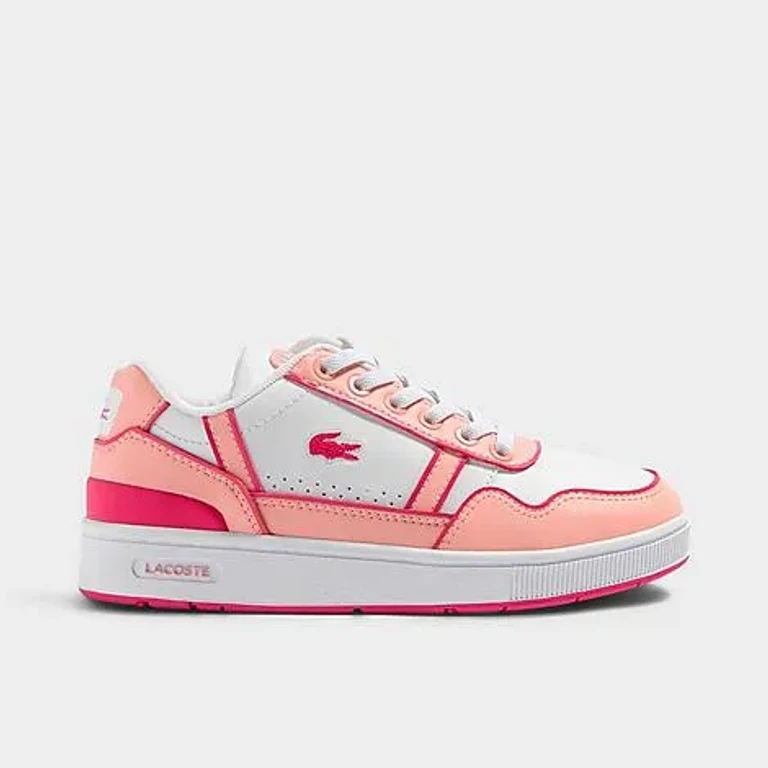 Little Kids T-Clip Casual Shoes in White/Light Pink Size: 1.0
