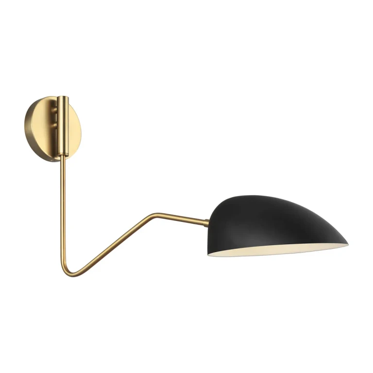 Visual Comfort Studio Jane Wall Sconce in Midnight Black And Burnished Brass by Ellen Degeneres