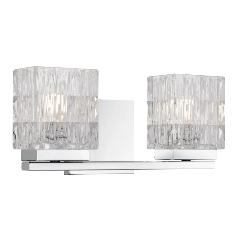 Polished Chrome Bathroom Vanity Light from the Estelle Collection