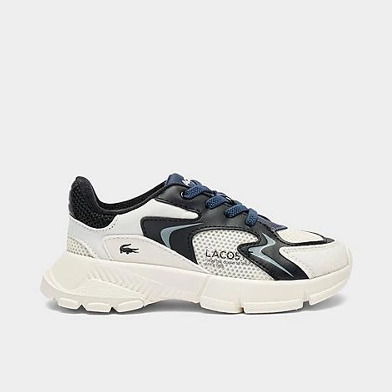 Lacoste Big Kids L003 Neo Casual Shoes in Light Beige Size: 4.0
