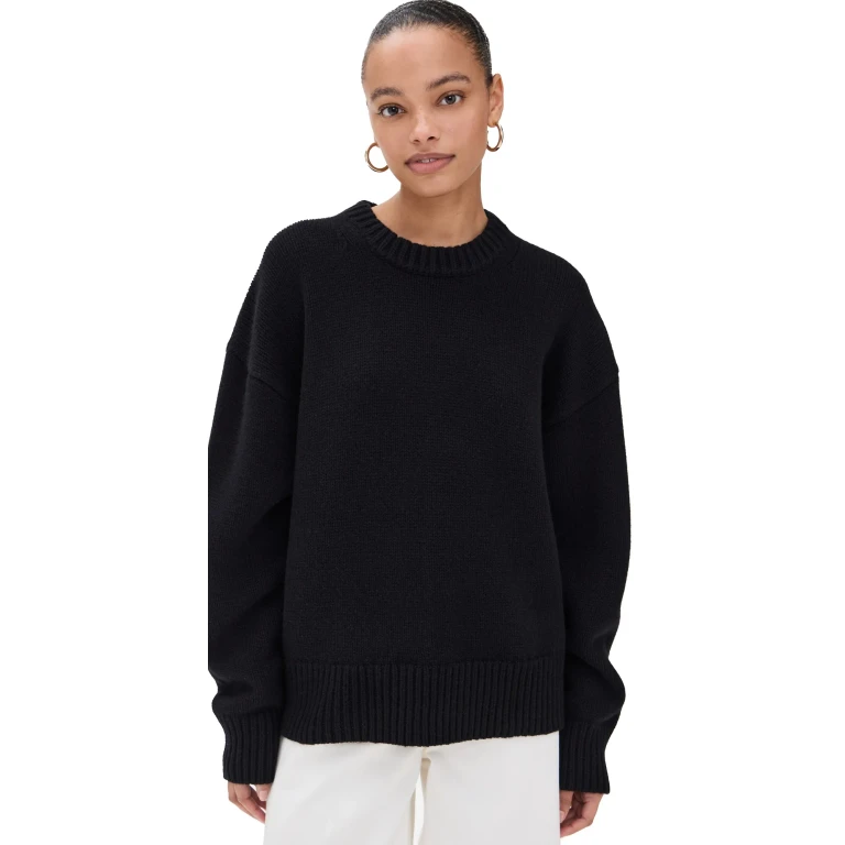 Sold Out NYC The Cashmere Signature Crew in Black Black M