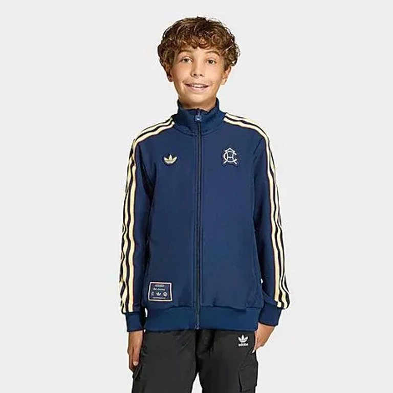 adidas Big Kids Originals Club America Icon Track Top in Collegiate Navy Size: XS