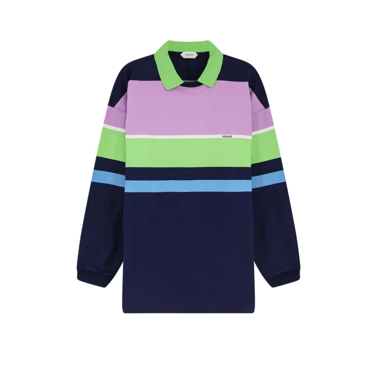Versace Multicolor Stripes Cotton Sweatshirt