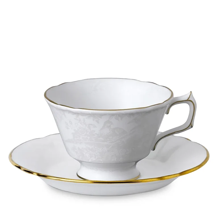 Royal Crown Derby Aves Pearl Tea Cup Saucer
