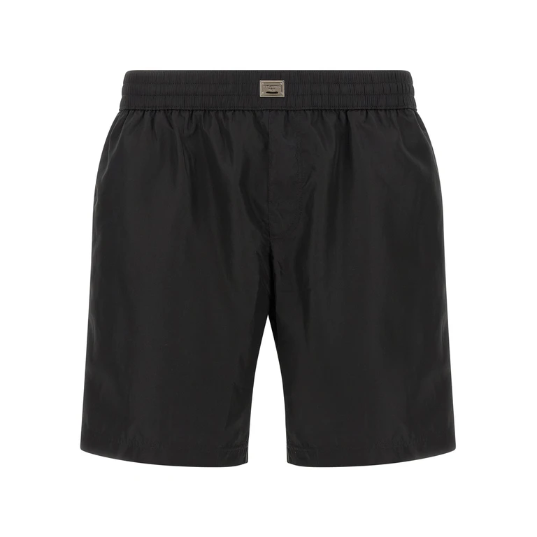 Black Polyamide Swim Shorts - Men
